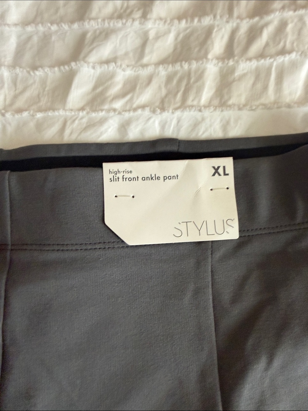 STYLUS Charcoal Slim Cropped Ankle Pants - Picture 2 of 5